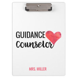 学校の指導カウンセラーのパーソナライズなタイポグラフィ クリップボード