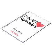 学校の指導カウンセラーのパーソナライズな水彩画 ノートブック (左側)