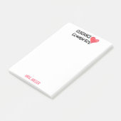 学校の指導カウンセラーのパーソナライズな水彩画 ポストイット (アングル)