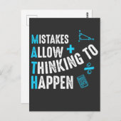 学校の数学の先生の間違いが考えHapに許可 ポストカード (正面/裏面)