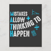 学校の数学の先生の間違いが考えHapに許可 ポストカード (正面)