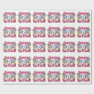 学校の数学 67日と33日を乗り切ったよ キッズTシャツ ラッピングペーパー