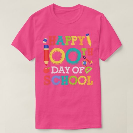 学校の新学期プレゼント100日目 Tシャツ (デザイン正面)