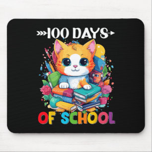 学校の日かわいい猫の子猫ギフト100日スマート マウスパッド