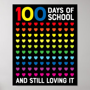学校の日がItを愛し続けるハート100日目No ポスター