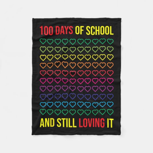学校の日と愛し続けるSchの100日 フリースブランケット (正面)