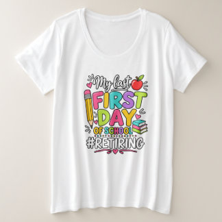 学校の日のカラフルな先生と生徒の祝祭 プラスサイズTシャツ