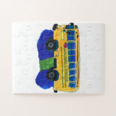 学校の日のスクールバス ジグソーパズル (横)