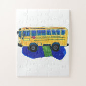 学校の日のスクールバス ジグソーパズル (縦)