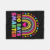 学校の日の先生- 100日レインボール フリースブランケット (正面(横))