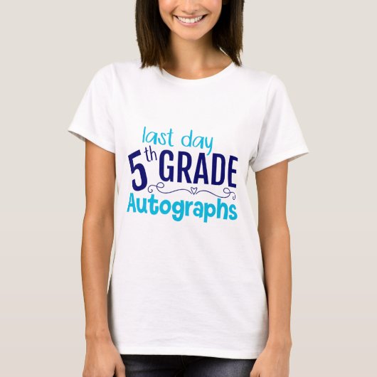 学校の日オートグラフ5年生 Tシャツ (正面)