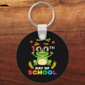学校の日カエル100日頭が切れる先生子供G キーホルダー (正面)