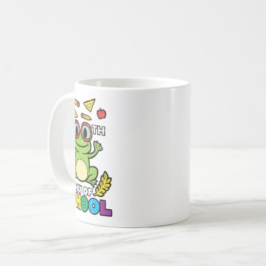 学校の日カエル100日頭が切れる先生子供G コーヒーマグカップ (正面左)