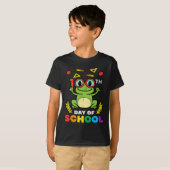 学校の日カエル100日頭が切れる先生子供G Tシャツ (正面フル)