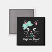 学校の日キティキャット100魔法の日先生G マグネット (正面/裏面)