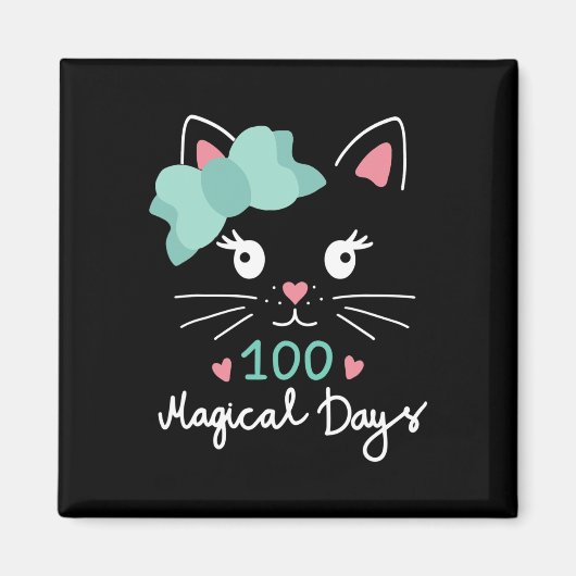 学校の日キティキャット100魔法の日先生G マグネット (正面)