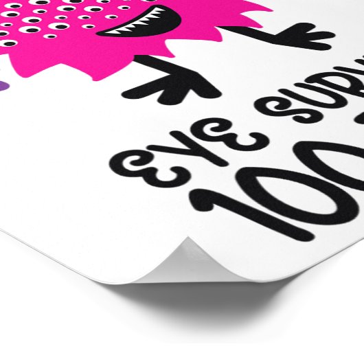 学校の日モンスターガールズキッズアイ生き延び100 ポスター (角)