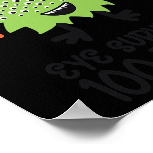 学校の日モンスターボーイズキッズアイ生き延び100 D ポスター (角)