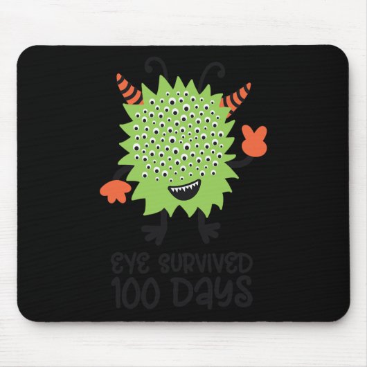 学校の日モンスターボーイズキッズアイ生き延び100 D マウスパッド (正面)