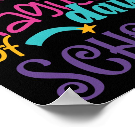 学校の日ユニコーン100魔法の日先生ギル ポスター (角)