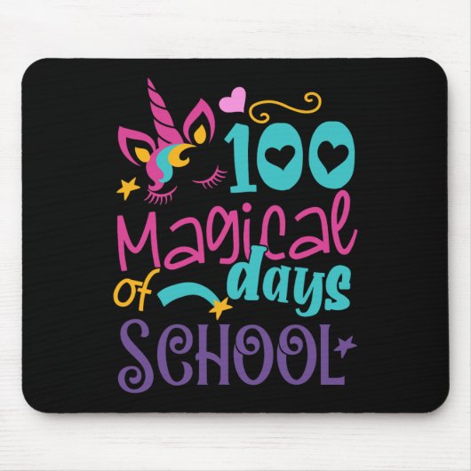 学校の日ユニコーン100魔法の日先生ギル マウスパッド (正面)