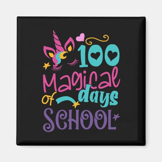 学校の日ユニコーン100魔法の日先生ギル マグネット (正面)