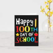 学校の日先生子供の子供ハッピー100日1 カード (黄色い花)