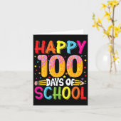 学校の日先生子供ハッピー100日5 カード (黄色い花)