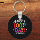 学校の日先生子供ハッピー100日7 キーホルダー (正面)
