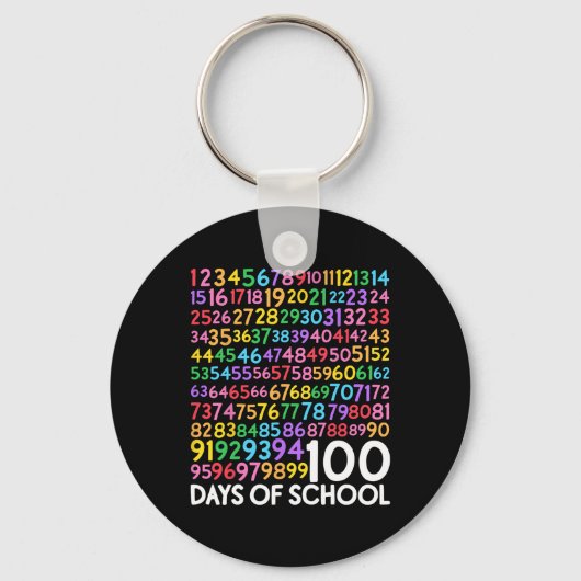 学校の日先生子供100日数学番号 キーホルダー (正面)