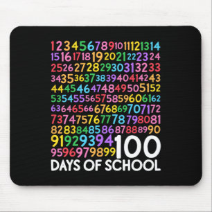 学校の日先生子供100日数学番号 マウスパッド