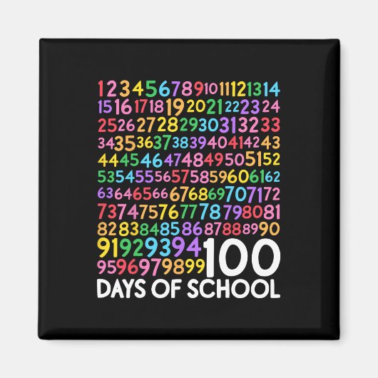 学校の日先生子供100日数学番号 マグネット (正面)