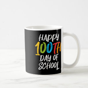 学校の日先生男の子の女の子の子ハッピー100ダ コーヒーマグカップ