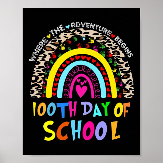 学校の日先生100日レインボー1 ポスター (正面)