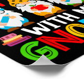 学校の日格言先生学生100日Sma ポスター (角)