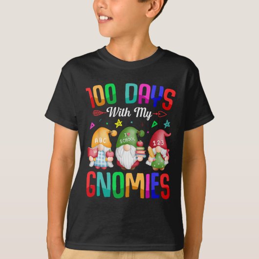 学校の日格言先生学生100日Sma Tシャツ (正面)