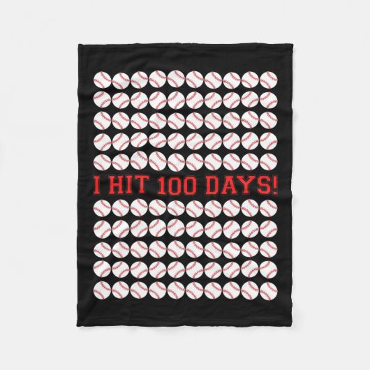 学校の日100人に100日のプレゼントを当てた フリースブランケット (正面)