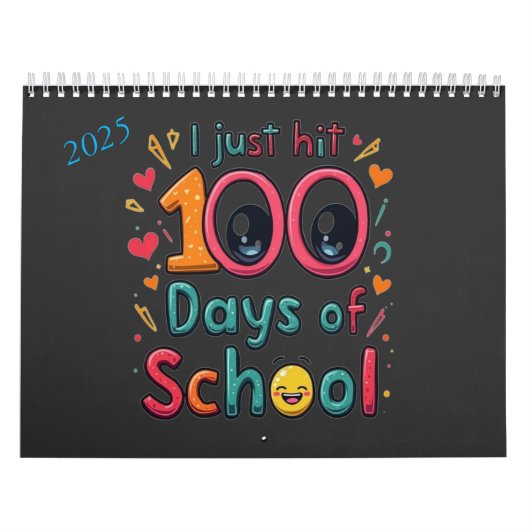 学校の日100人のかわいいデザイン カレンダー (カバー)