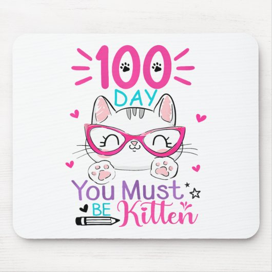 学校の日100人は子猫にちがいない100日 マウスパッド (正面)