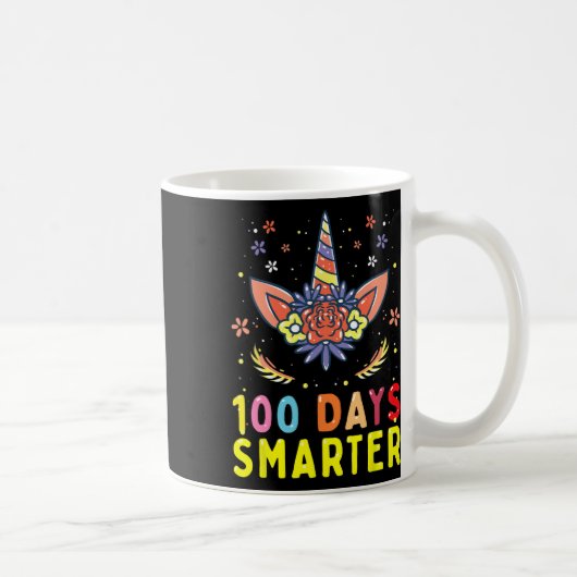 学校の日100日頭が切れるユニコーン恋人の女の子 コーヒーマグカップ (右)