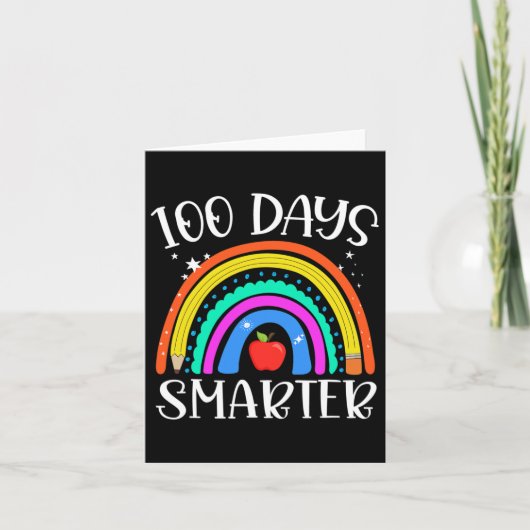 学校の日100日頭が切れる先生 カード (正面)