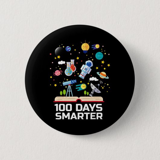学校の日100日頭が切れる本宇宙恋人G 缶バッジ (正面)
