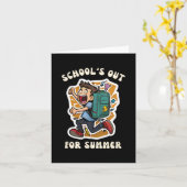 学校の日 – おもしろい学校は夏の茶室に カード (黄色い花)