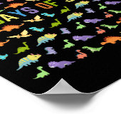 学校の日 – 恐竜 – 簡単100日の学校 ポスター (角)