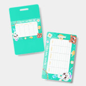 学校の時間割 バッジ (正面＆裏面)