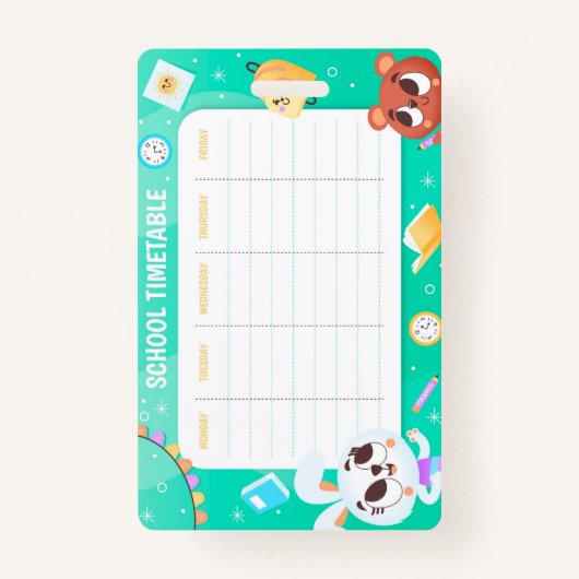 学校の時間割 バッジ (裏面)