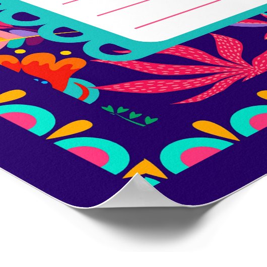 学校の時間表 ポスター (角)