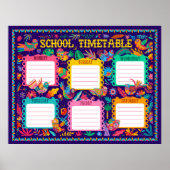 学校の時間表 ポスター (正面)