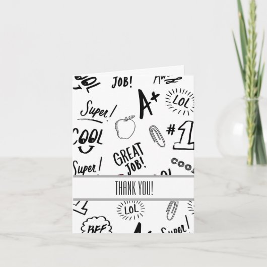 学校の時間 サンキューカード (正面)