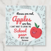 学校の最初の日のアップルギフトラベル,新学期 フェイバータグ (正面)